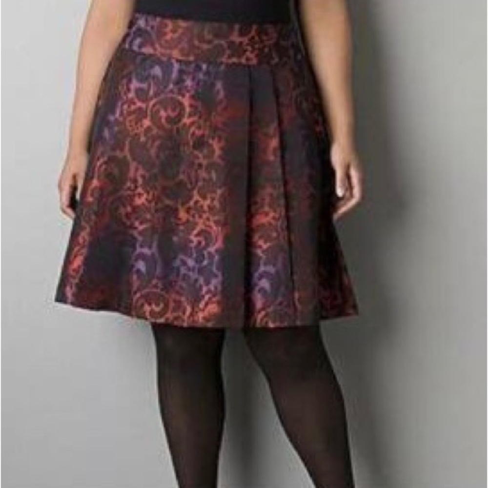 Lane Bryant 20 Damasque Print Skirt
